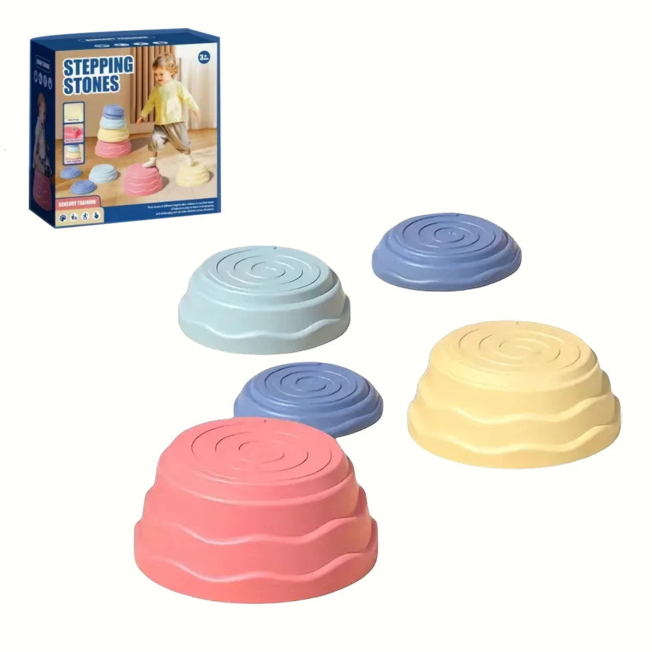 5-Pack Kids Balance Stepping Stones Playset – Montessori Sensory Steppers for Indoor & Outdoor Play