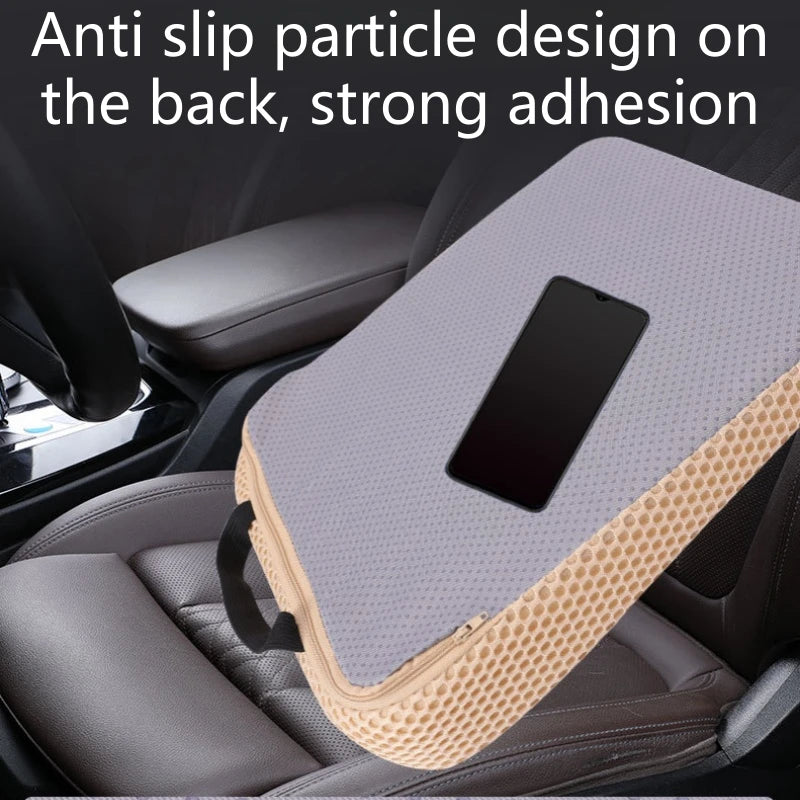 Car Seat Booster Cushion 35 x 40 x 8 cm (13.78 x 15.75 x 3.15 in) Honeycomb Memory Cotton 3D Mesh Breathable Thickened Anti-Slip Seat Cushion
