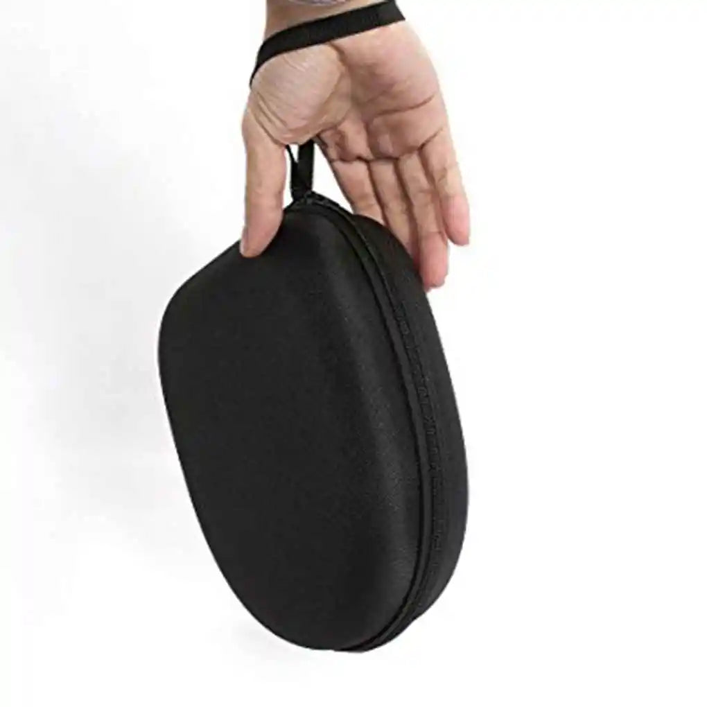 Shockproof Headphone Carrying Case – Portable Headset Pouch with Mesh Pocket & Travel Organizer (Black)