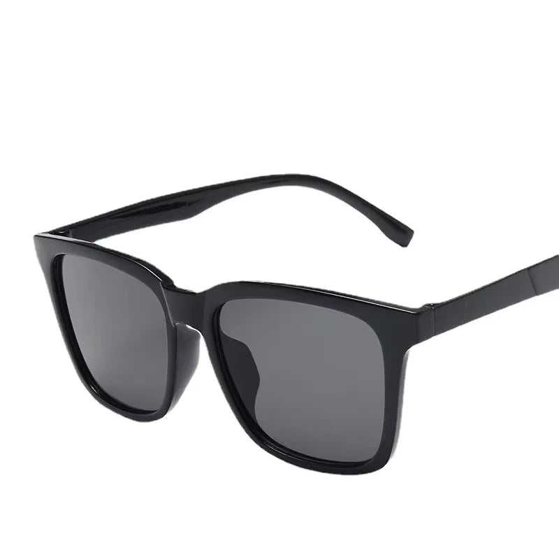 Retro Korean Square Sunglasses UV400 Mirror Lens - Driving & Outdoor (Unisex)