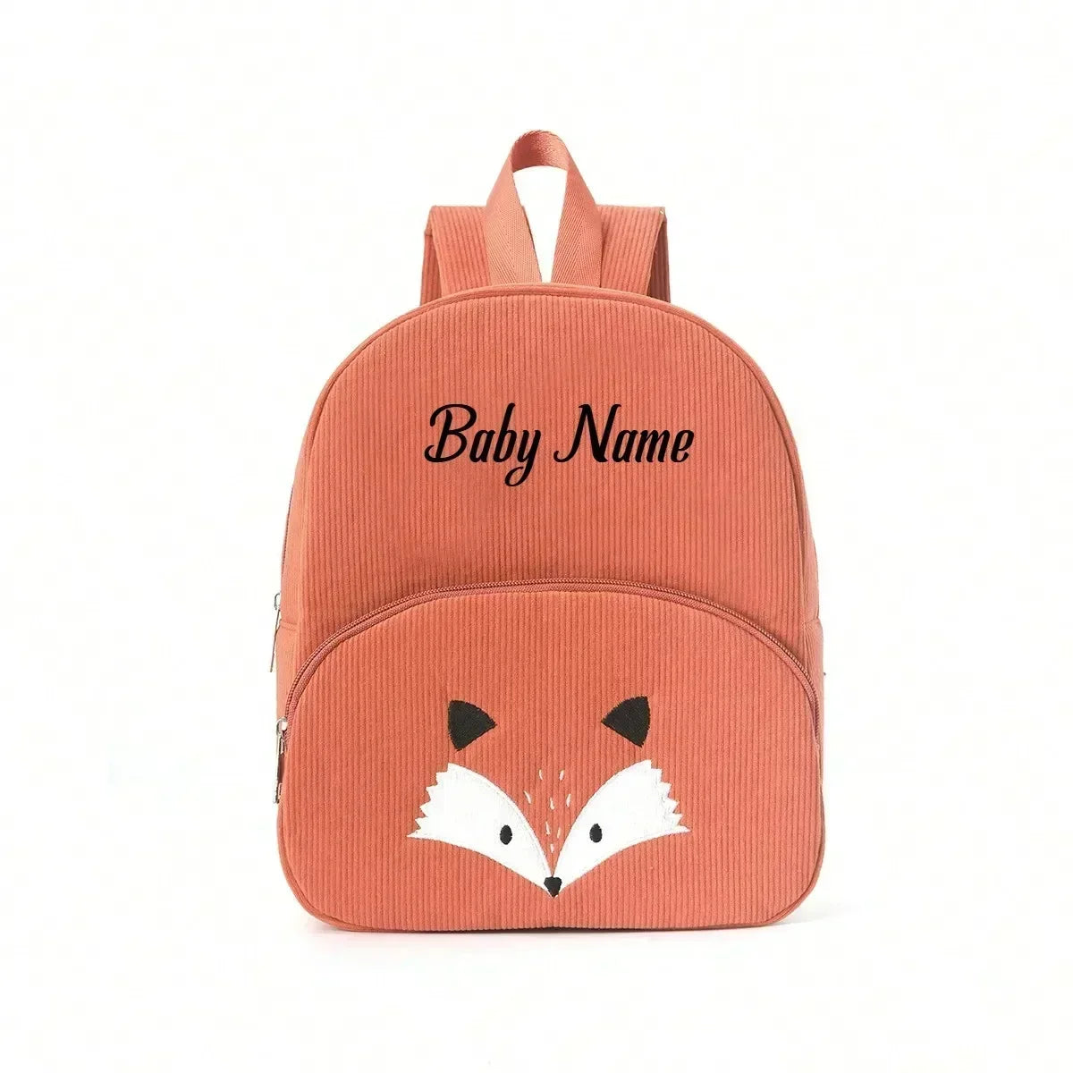 Personalized Toddler Backpack – Cartoon Bear Corduroy Plush with Embroidered Name, Large Capacity Kids Bag