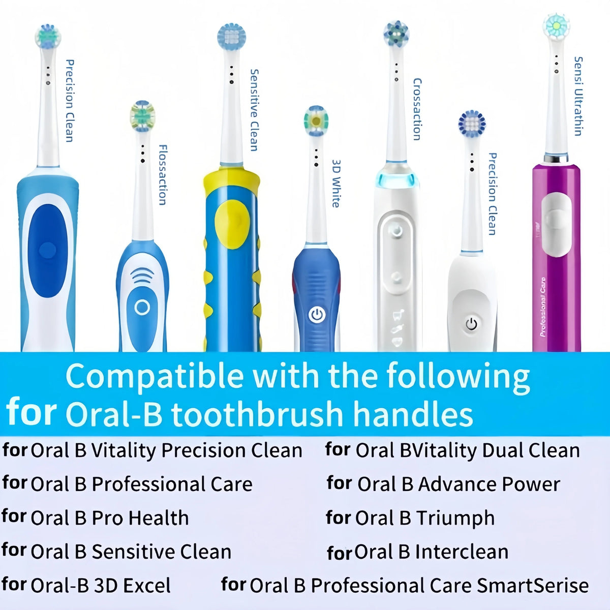 4/12/16/20-Pack Replacement Electric Toothbrush Heads - Compatible Brush Heads for Electric Toothbrushes