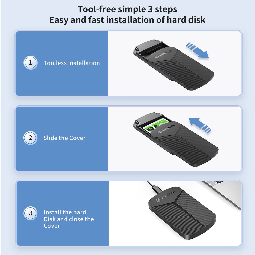 2.5-Inch SATA HDD/SSD Enclosure USB 3.0 UASP 6Gbps — Windows, Mac, Linux