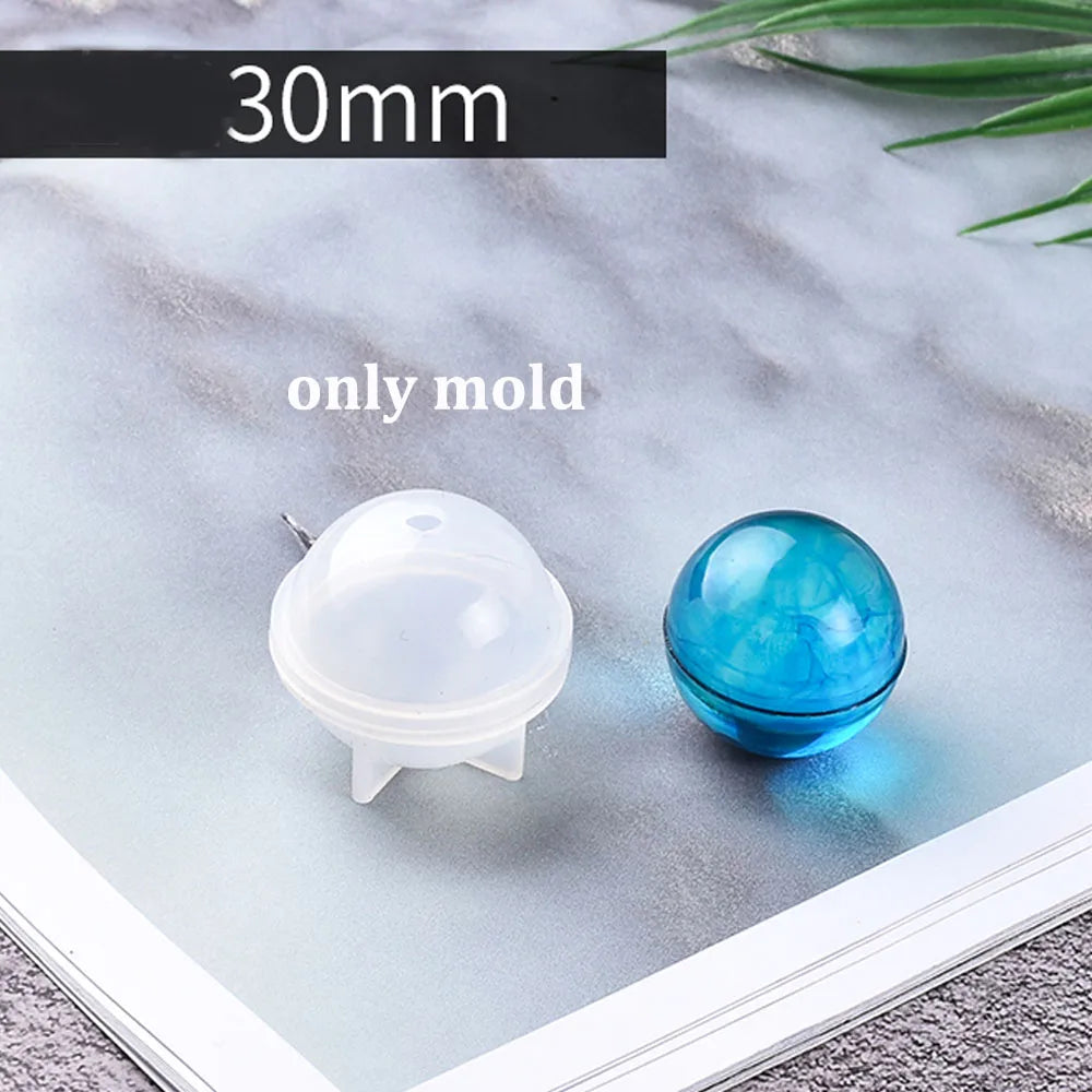 Sphere Silicone Resin Mold 20–100 mm (0.8–3.94 in) Round Clear Ball for UV & Epoxy Resin Crafts