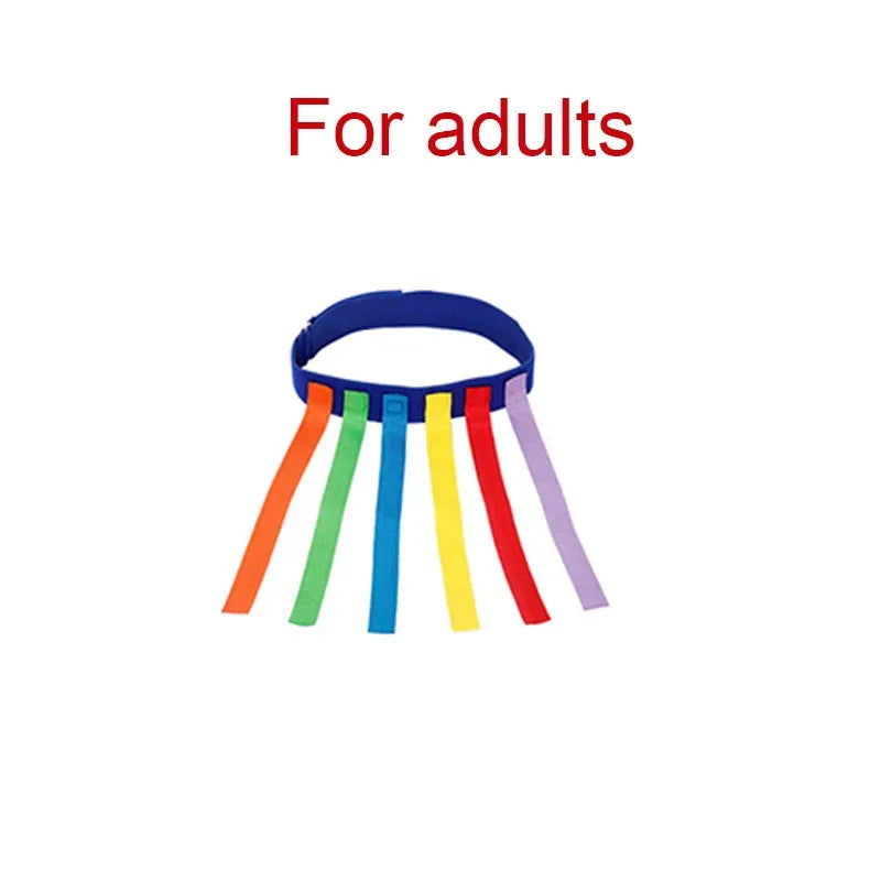 Tail Tag Game Belt Set, 1 Adjustable Waistband with 6 Tail Straps for Kids & Adults, Outdoor Party & PE Games