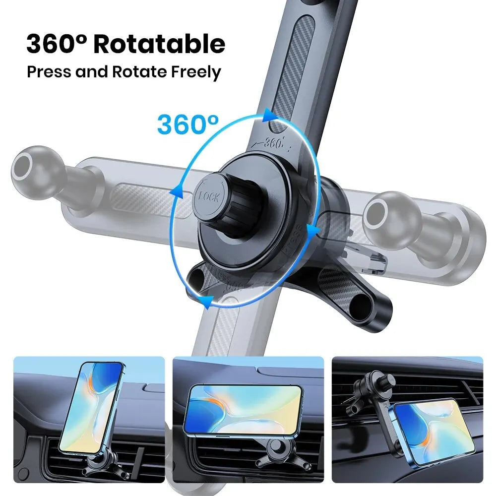 MagSafe Magnetic Car Mount Air Vent Phone Holder – Universal Magnetic Car Cradle for Smartphones