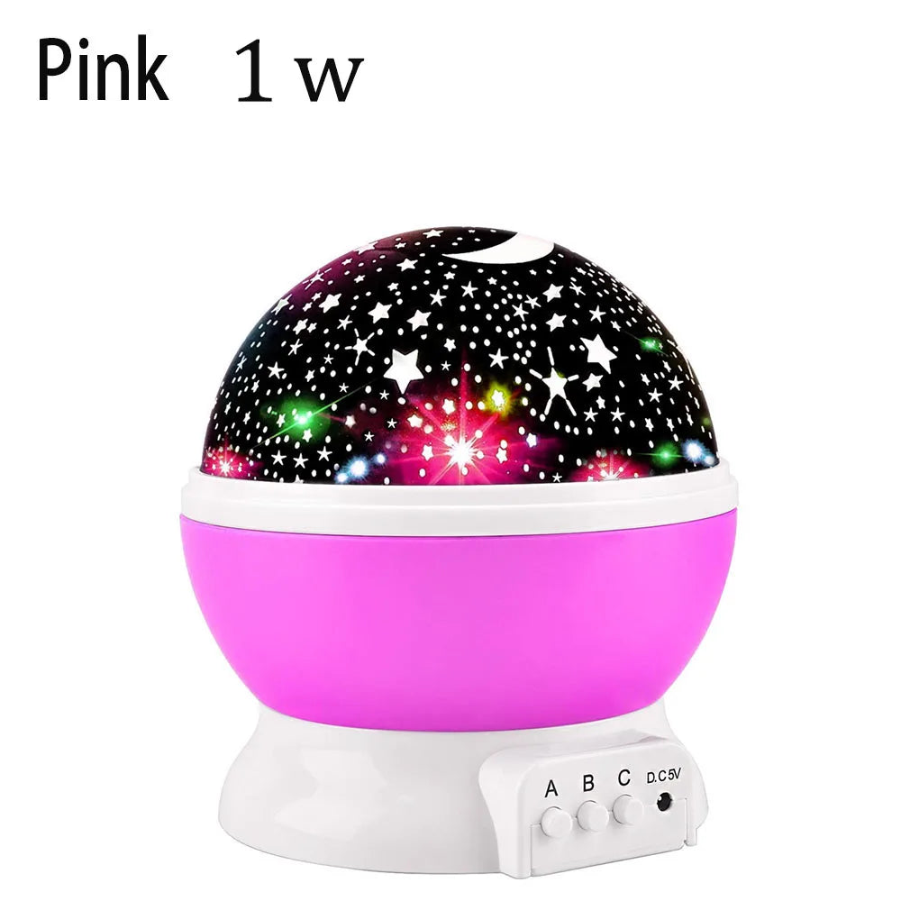 Rotating Star Projector Night Light – LED Galaxy & Moon Lamp for Kids Bedroom, Soothing Sleep Light & Gift for Girls and Boys