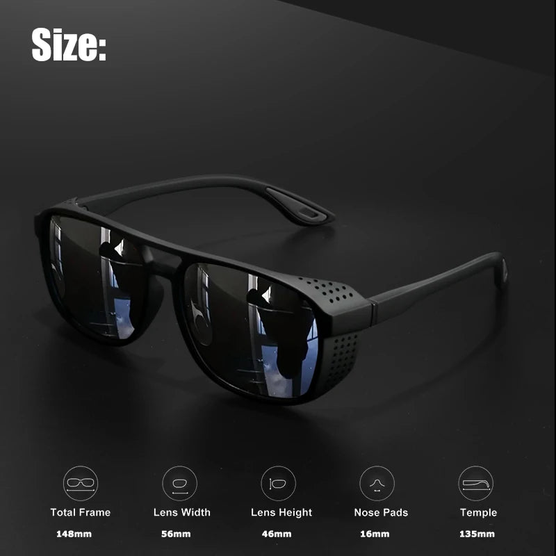 Men's Polarized Riding Sunglasses – Square Polycarbonate Frame for Outdoor Sports & Casual Wear