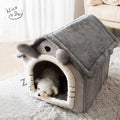 Foldable Pet House with Removable Mattress — Small / Medium / Large Cozy Dog & Cat Bed Winter Kennel