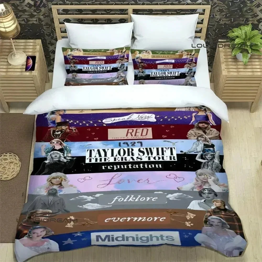 Luxury 3D Print Microfiber Duvet Cover Set with 2 Pillowcases – 100% Polyester Soft Breathable Bedding, Perfect Birthday Gift