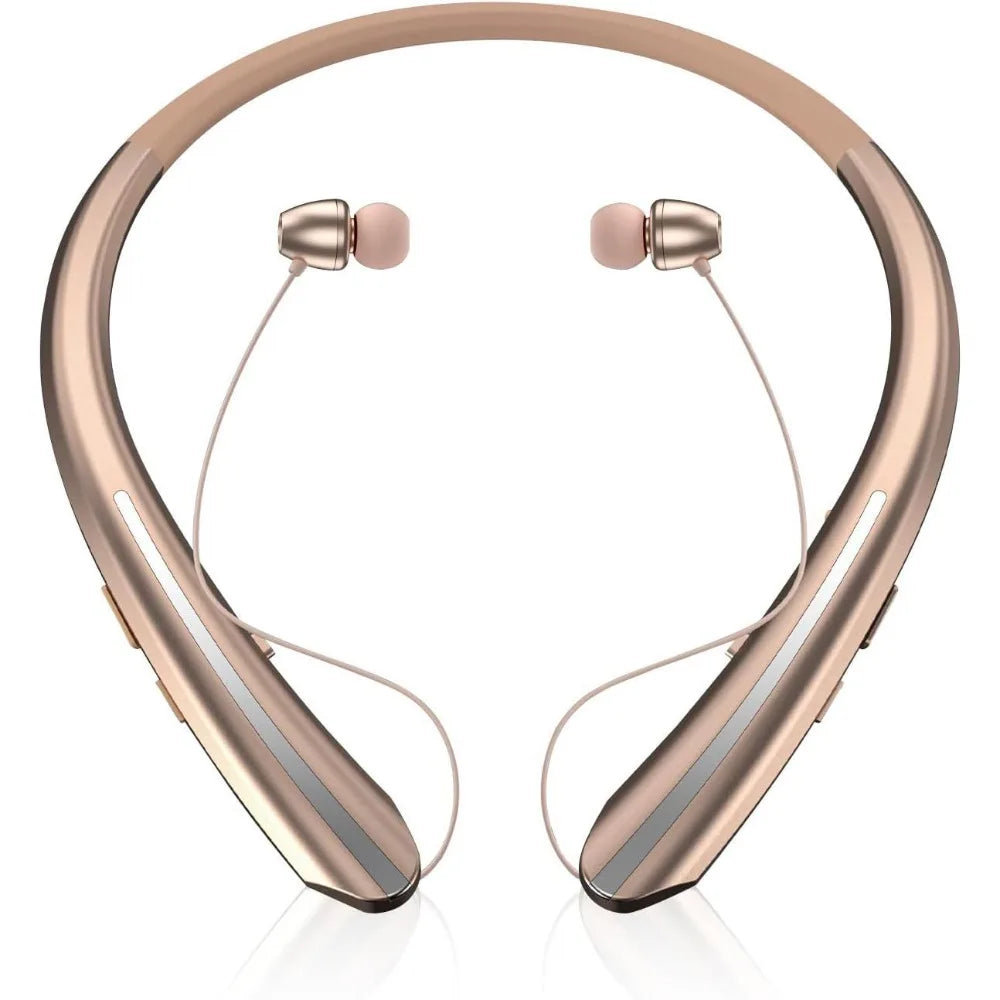 Noise Cancelling Neckband Earphones Bluetooth 5.0 - Wireless In-Ear Headset with Active ANC & In-Line Controls