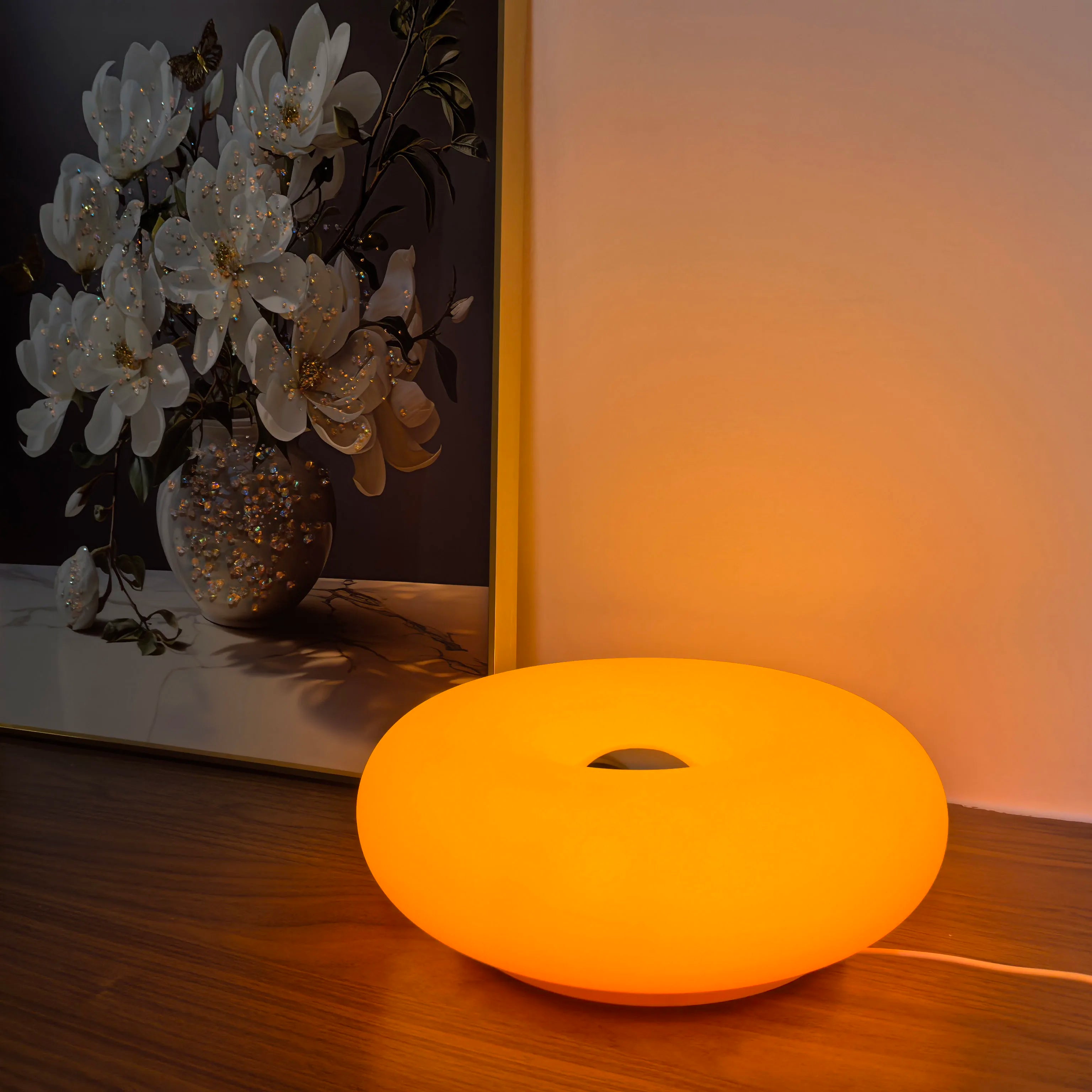 Bauhaus Donut Table Lamp USB LED Bedside Night Light for Bedroom Living Room Dining Room