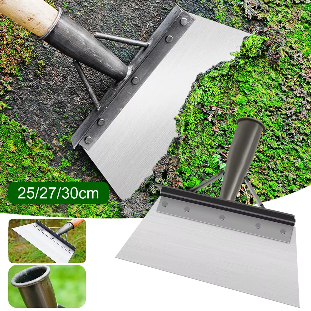 30cm (11.8in) Multifunctional Garden Shovel — Manganese Steel Weed, Deicing & Manure Scraper