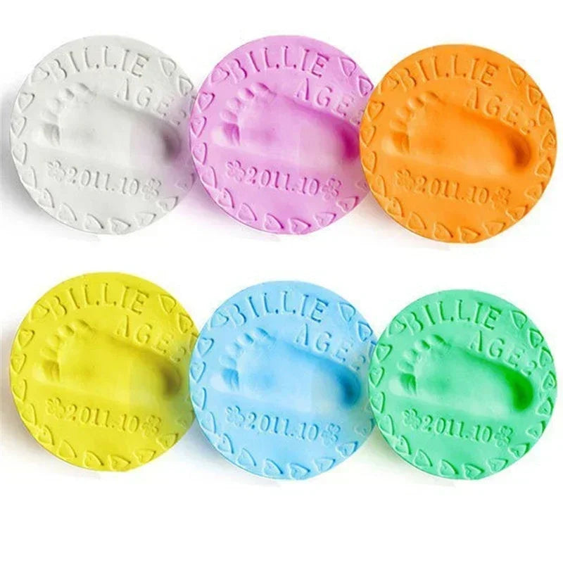 Baby Footprint Clay Kit Air-Dry 3D Hand & Footprint Keepsake DIY Non-Toxic Souvenir