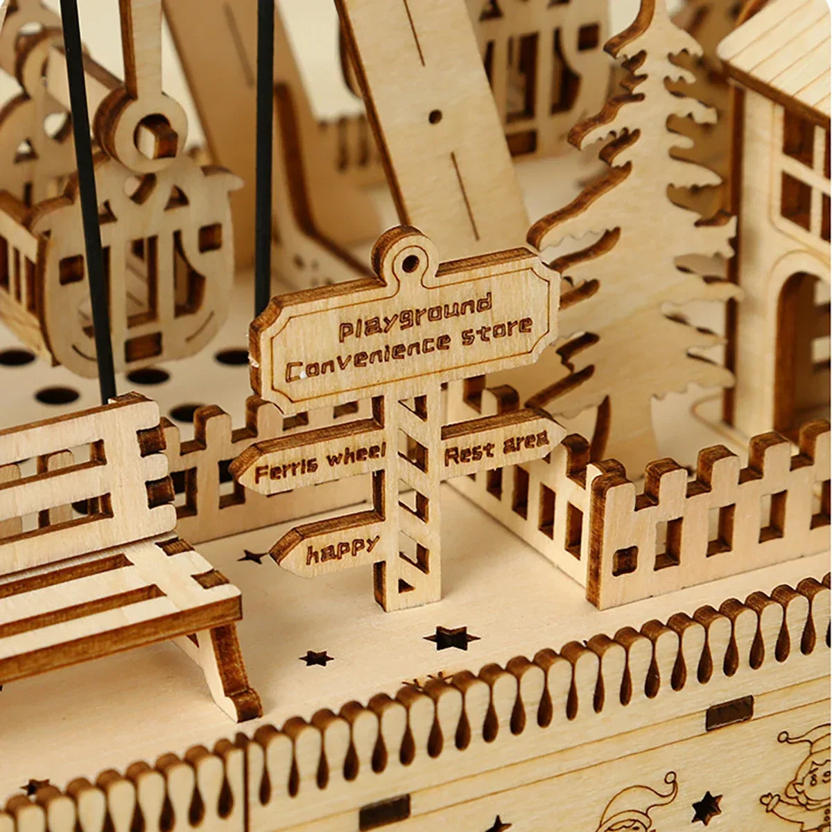 DIY 3D Wooden Ferris Wheel Puzzle Kit – Mechanical Model & STEM Brain Teaser