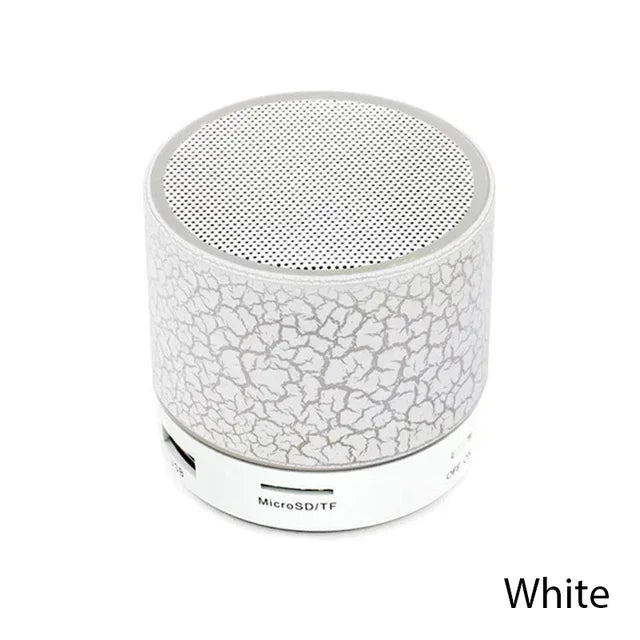 Mini Bluetooth Speaker with LED Light, USB & SD Card — Portable Wireless Speaker with Deep Bass for Phone & PC