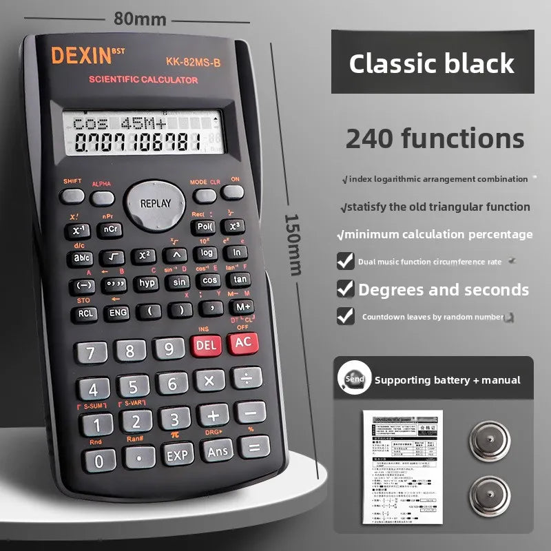 Scientific Student Calculator for Exams & Accounting Functions, Portable Classroom Calculator