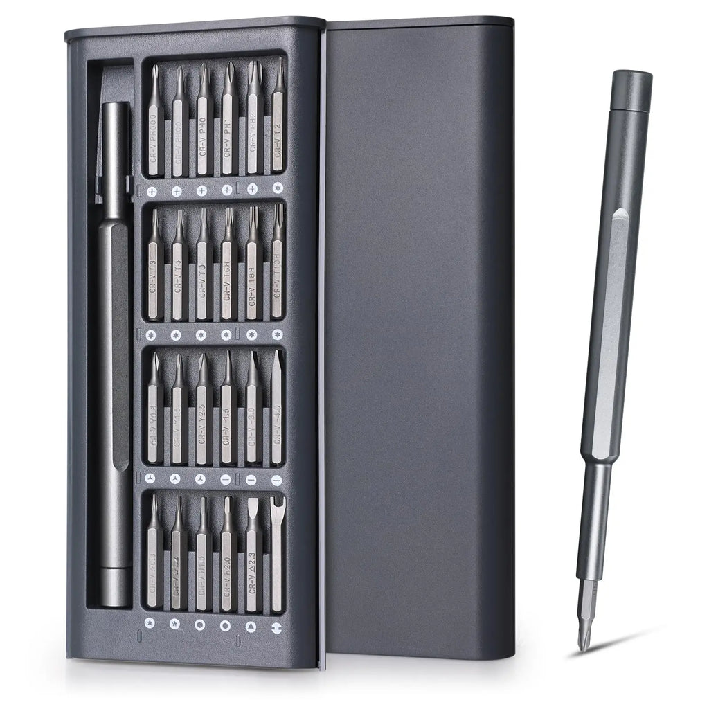 25-in-1 Precision Magnetic Screwdriver Kit - S2 Bits for iPhone, PC, Laptop, Watch, Camera, Glasses