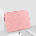 PU Laptop Sleeve Bag - Shockproof Water-Resistant Zipper Case for 12–15.6 in (30–39.6 cm) Laptops, Slim Foam & Fleece Lined
