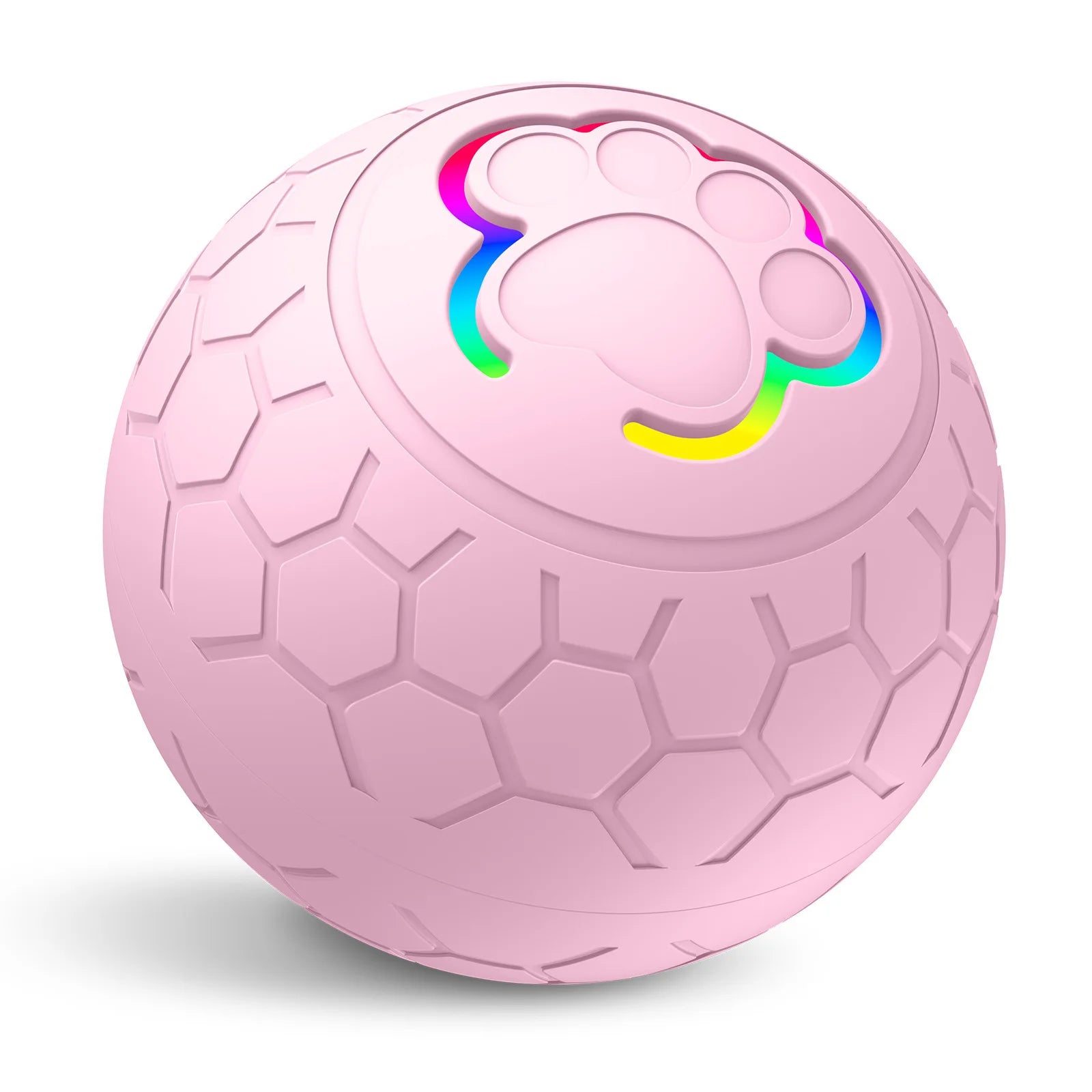 Interactive USB Rechargeable Dog & Cat Toy Ball, Automatic Bouncing Rolling LED Light, IP65 Waterproof