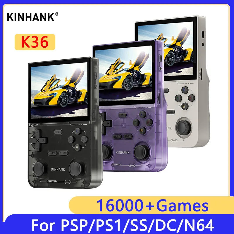 Retro Handheld Game Console 3.5-Inch (8.9 cm) IPS 500-nit Screen 16,000+ Games PS1 PSP N64 DC SS Emulators