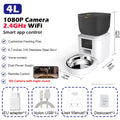 Smart 4L Automatic Pet Feeder with 1080P Camera & Night Vision, App-Controlled Voice Recorder Remote Feeding for Cats & Dogs