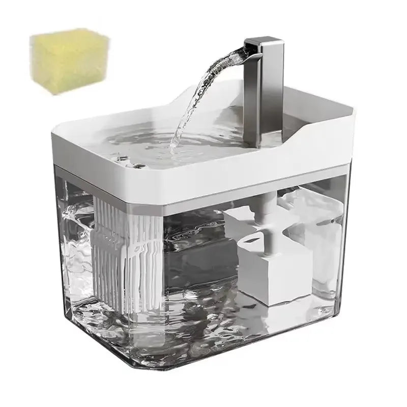 Clear Cat Water Fountain with Self-Cleaning Filter, Circulating Pump & Anti-Dry Burn Protection