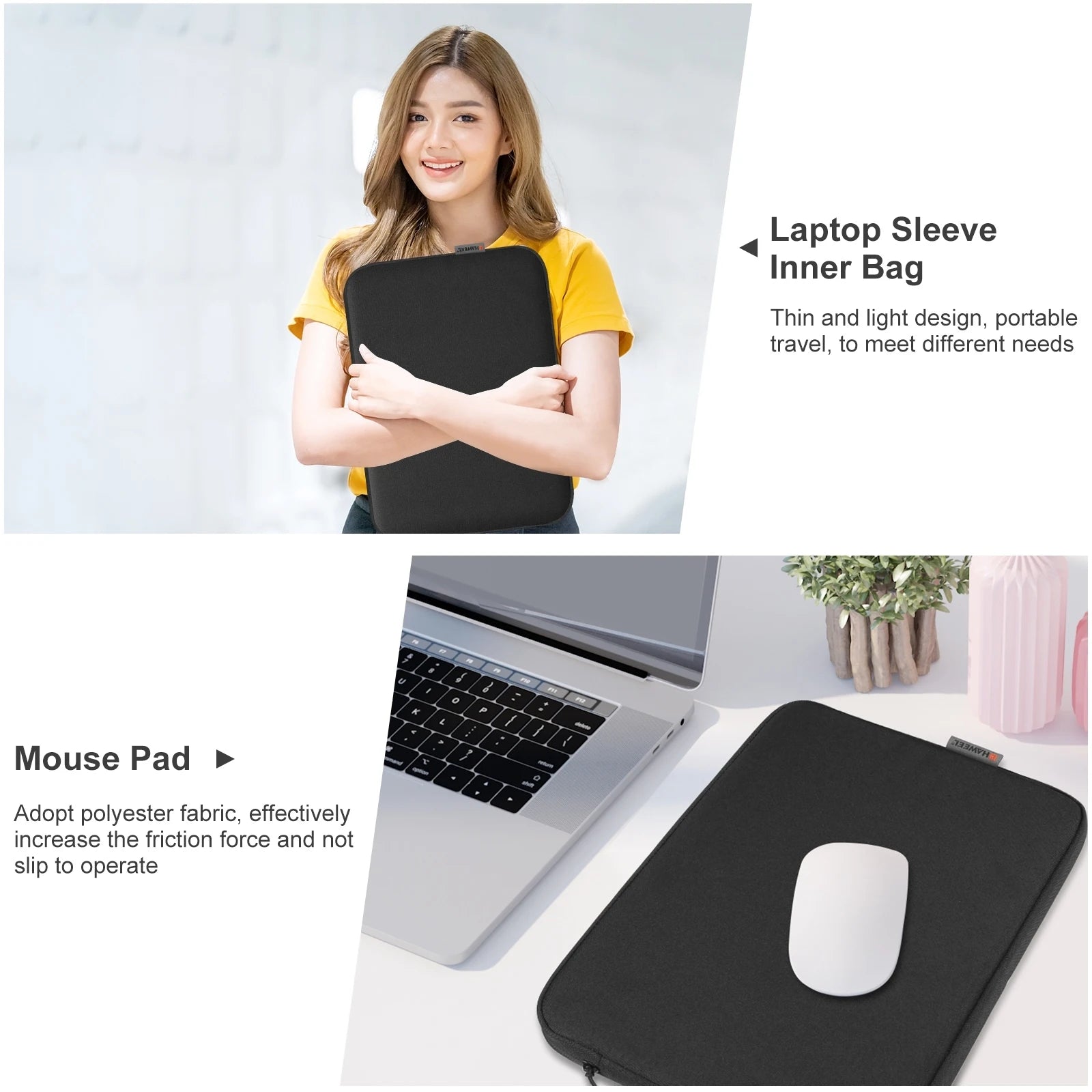 Shockproof Laptop Sleeve 11–16 Inch — MacBook Air/Pro, HP, Dell