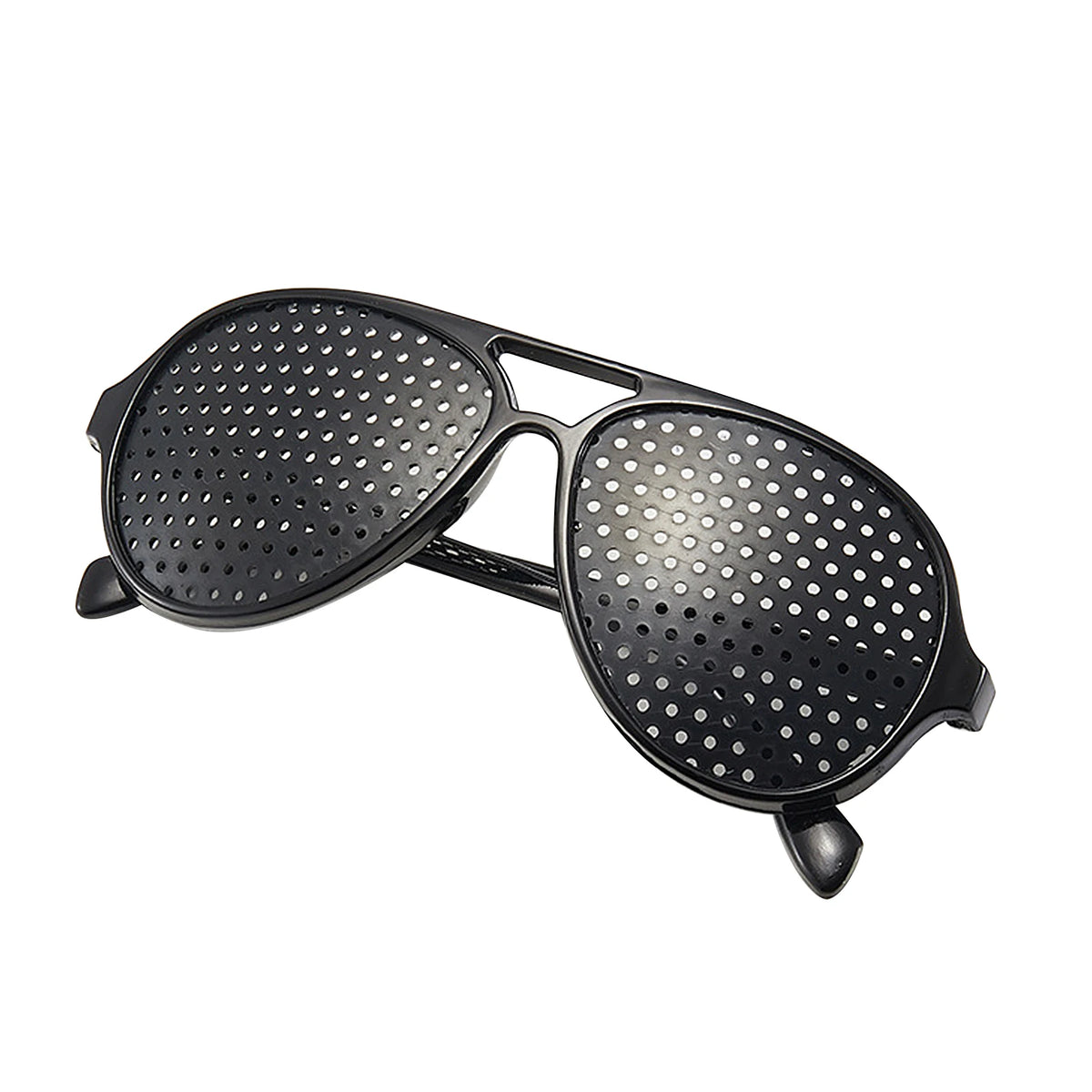 Pinhole Vision Glasses for Eyesight Improvement Anti-Myopia Astigmatism Correction Eye Fatigue Relief Unisex Black Frame