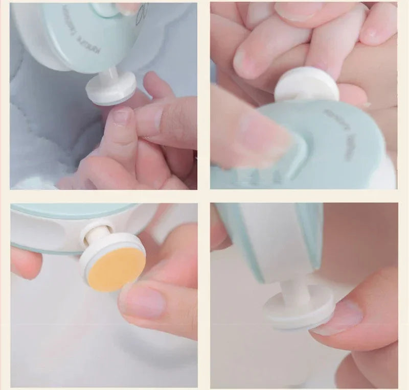 Electric Baby Nail Trimmer Infant Nail Grinder with 6 Grinding Heads - Nail Clippers & Polisher