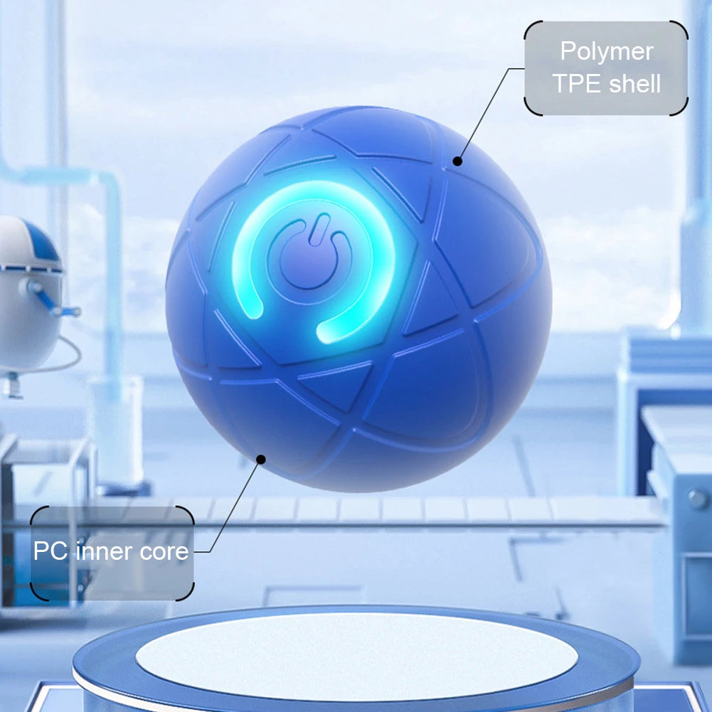 Interactive Automatic Rolling Dog Ball Toy - Rechargeable USB Pet Ball for Small, Medium & Large Dogs