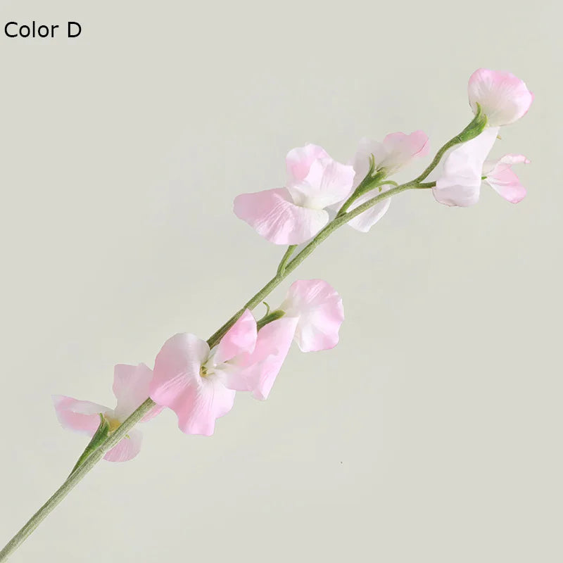 Silk Orchid Branch 62cm (24.4in) - Artificial Orchid Stem for Wedding, Bridal Bouquets & Home Decor - White Pink Purple