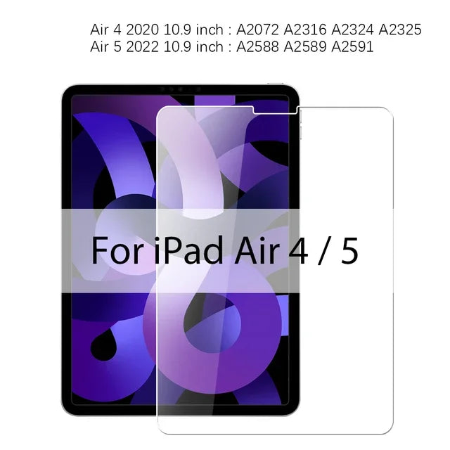 3-Pack Tempered Glass Screen Protector for iPad Air 11-inch (279 mm) HD Anti-Scratch