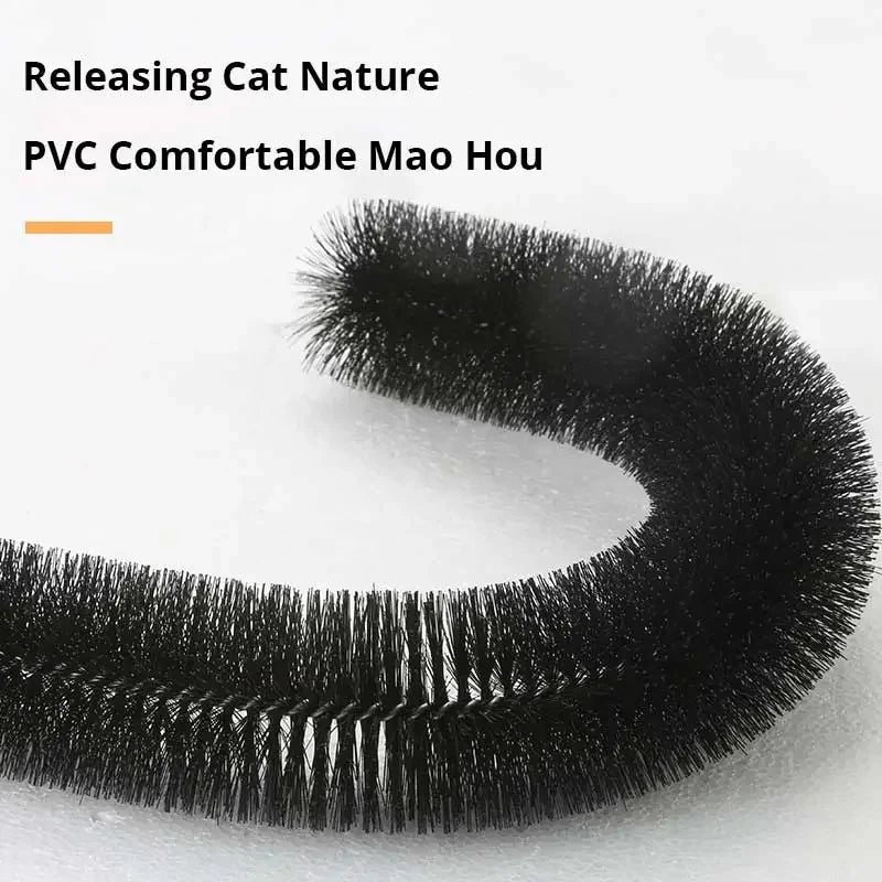 Self-Grooming Cat Arch with Massage Brush and Scratching Pad, Interactive Cat Toy