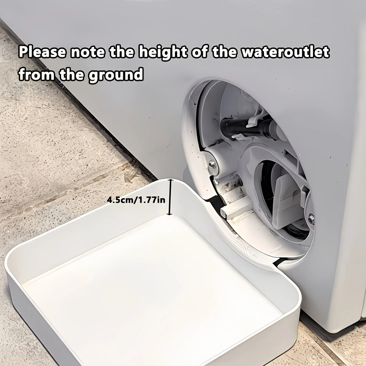 Washing Machine Drain Water Collection Tray with Lint Filter No-Overflow Drip Tray for Laundry Room