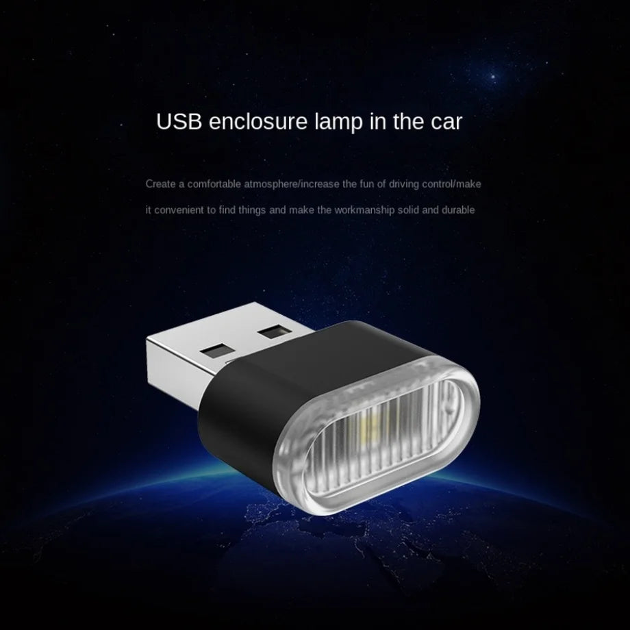 Mini USB LED Ambient Light for Car Interior - Portable Plug & Play Neon Decorative Lamp
