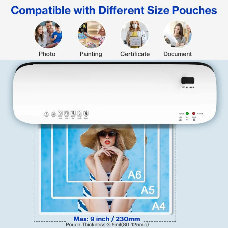 A4 Narrow-Body Hot & Cold Laminator – Photo & Document Laminating Machine, 320mm (12.6 in) Max Width