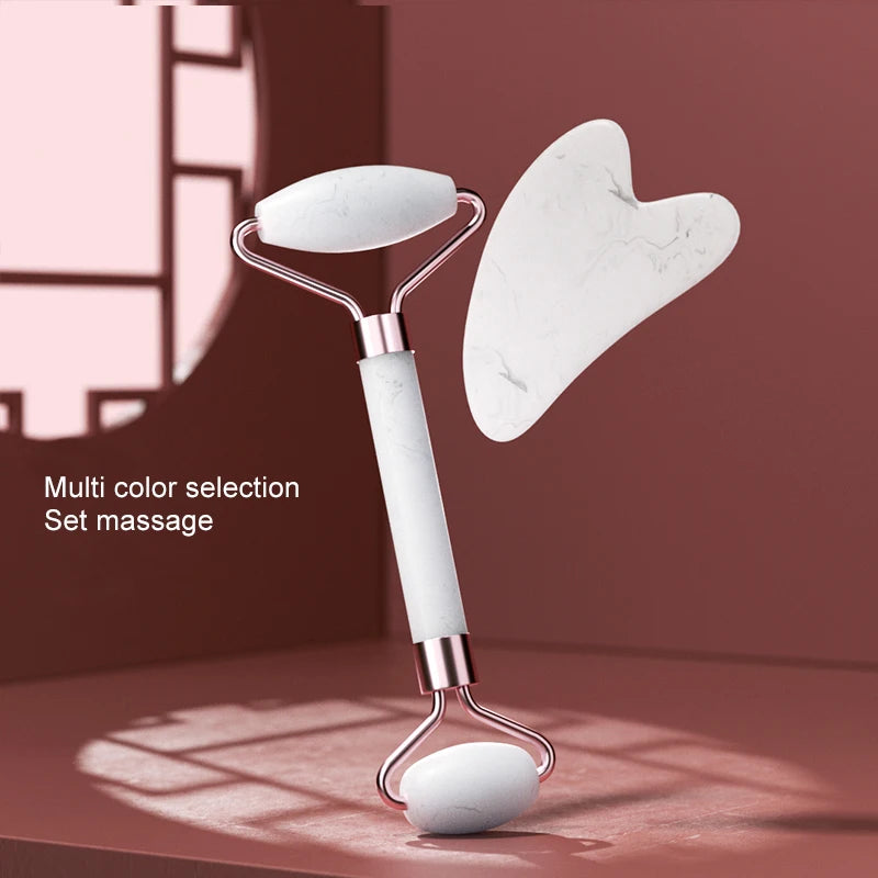 Resin Facial Massage Roller & Gua Sha Scraping Board – Face, Neck & Eye Skincare Tool