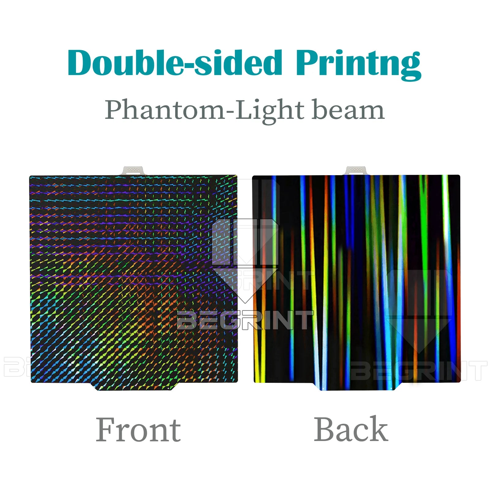 Double-Sided Spring Steel Build Plate — PEI/PET Carbon Fiber Heatbed Surface for 3D Printers