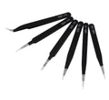 Antistatic Stainless Steel Precision Tweezers Set - 6-Piece Curved & Straight Tools for Electronics, Model Making & Repairs