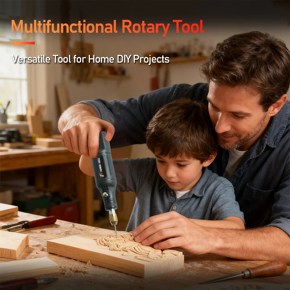 Mini USB Wireless Handheld Rotary Drill - Cordless Engraving Tool for Jewelry, Metal, Glass & Wood