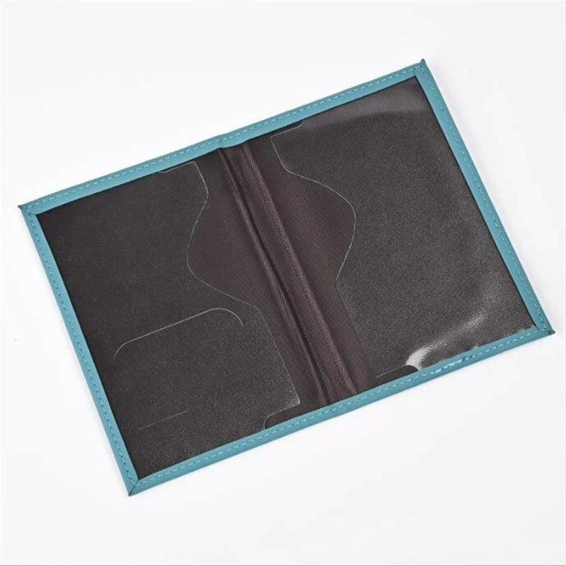 PU Leather Passport Holder, Waterproof Travel Passport Cover with Card Slots, Unisex Marble Pattern