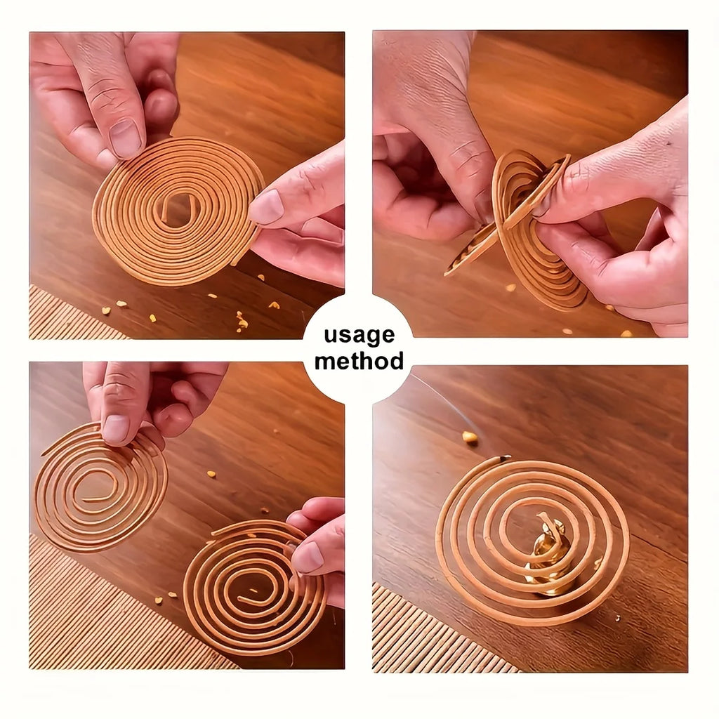 Coffee & Sandalwood Coil Incense with Stand — Scented Home Fragrance for Yoga, Meditation & Relaxation