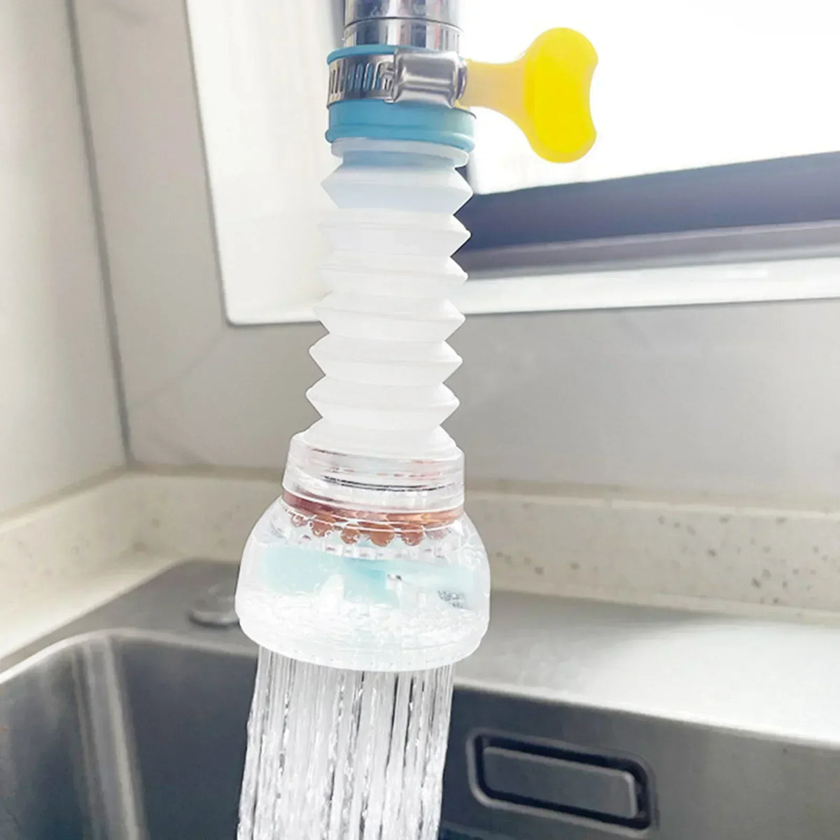 Universal Faucet Aerator & Water Filter Nozzle – 360° Rotating Kitchen & Bathroom Tap Foamer, Fits 16–22mm (0.63–0.87 in) Taps, Water-Saving