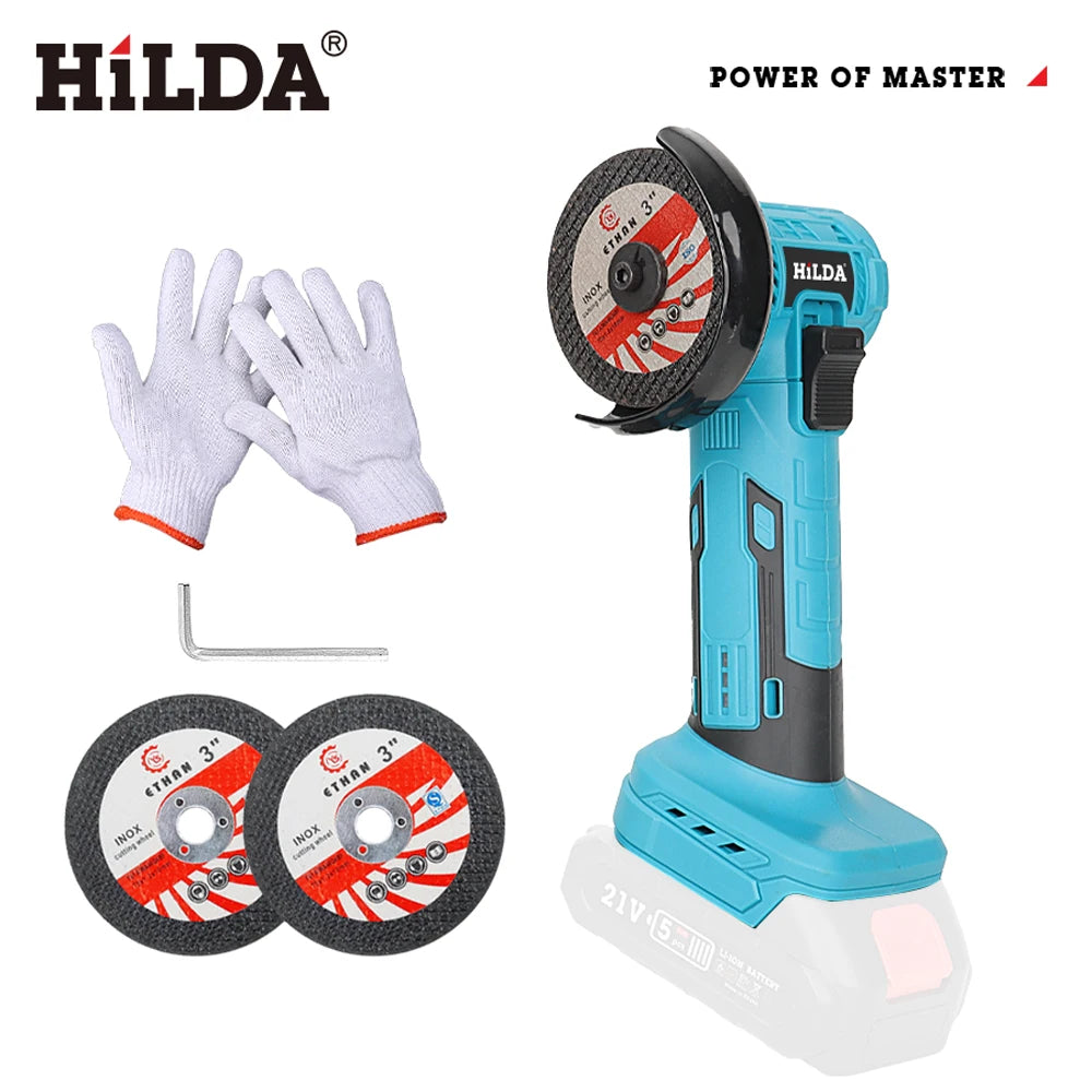 12V Mini Cordless Angle Grinder 76mm (3-inch) — Rechargeable Cutting, Grinding & Polishing Tool for DIY