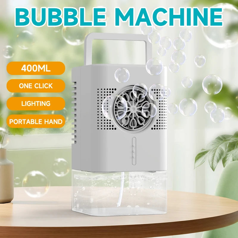 10-Hole Handheld Bubble Machine, Automatic Bubble Gun for Weddings, Parties & Outdoor Fun