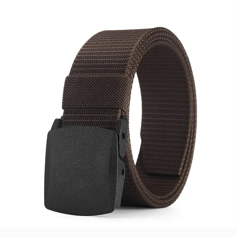 Metal-Free Canvas Tactical Belt 1.5 in (3.7 cm) Adjustable Unisex Belt for Jeans, Dress & Casual Wear
