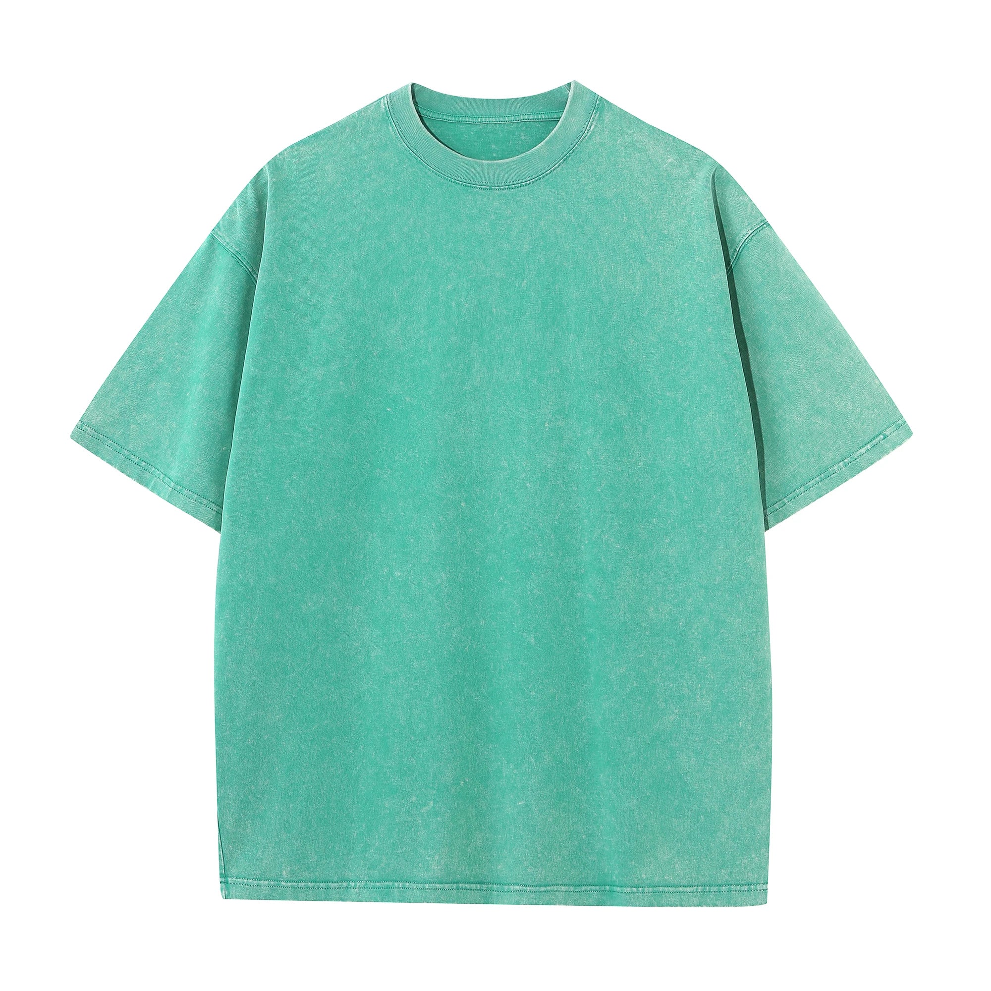 Men's Summer Cotton Distressed Drop Shoulder T-Shirt Loose Breathable Casual Tee