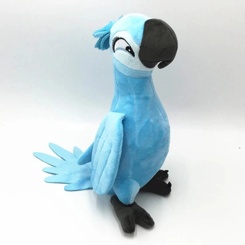 Blue Parrot Plush Toy 30cm (11.8 in) Blu and Jewel Stuffed Bird - Kids Christmas Gift
