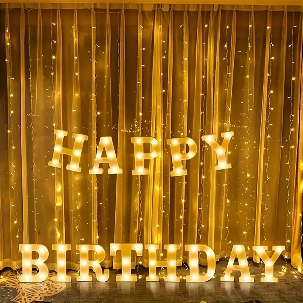 16cm (6.3 in) LED Marquee Letter & Number Light - Battery-Operated Night Lamp for Home, Wedding, Bar & Party Decor